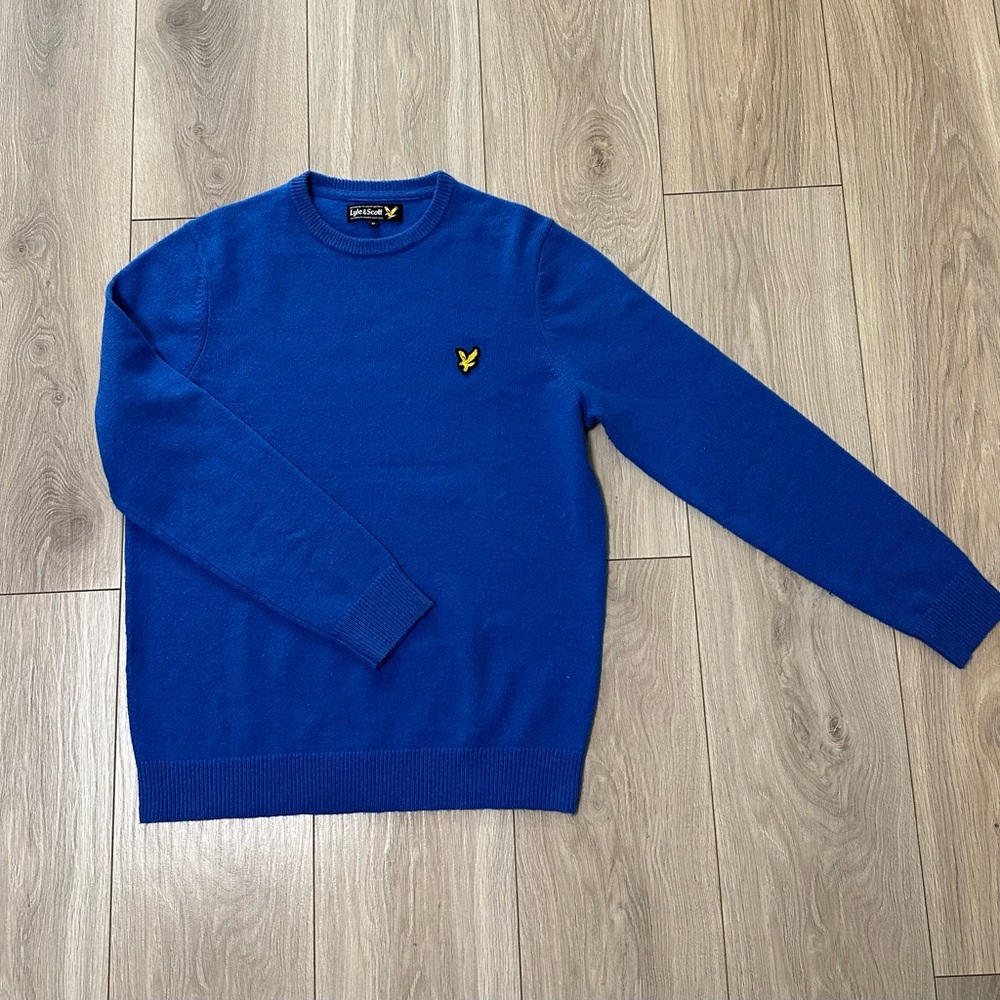 Lyle & Scott Blue Crewneck Sweater Classic Design